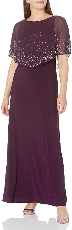 Boho - inspired wedding dresses with floral embroidery​ Alex Evenings AE82351534 Long Mother of the Bride Dress