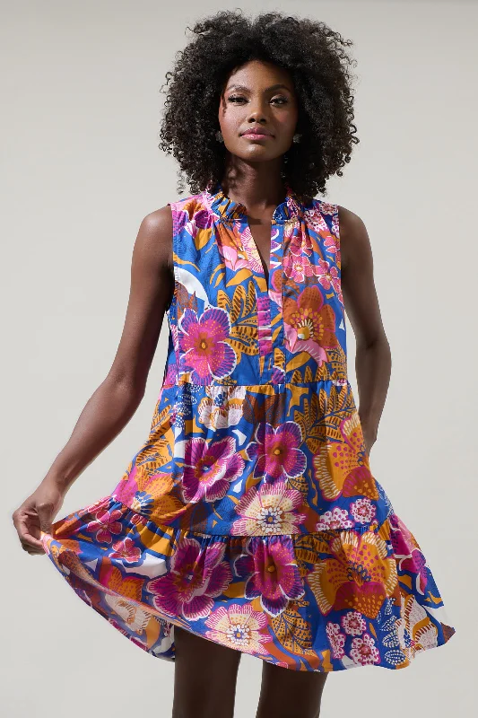 Spring - Season Casual Dresses in Fresh Colors​ Eveline Floral Gemmely Shift Mini Dress