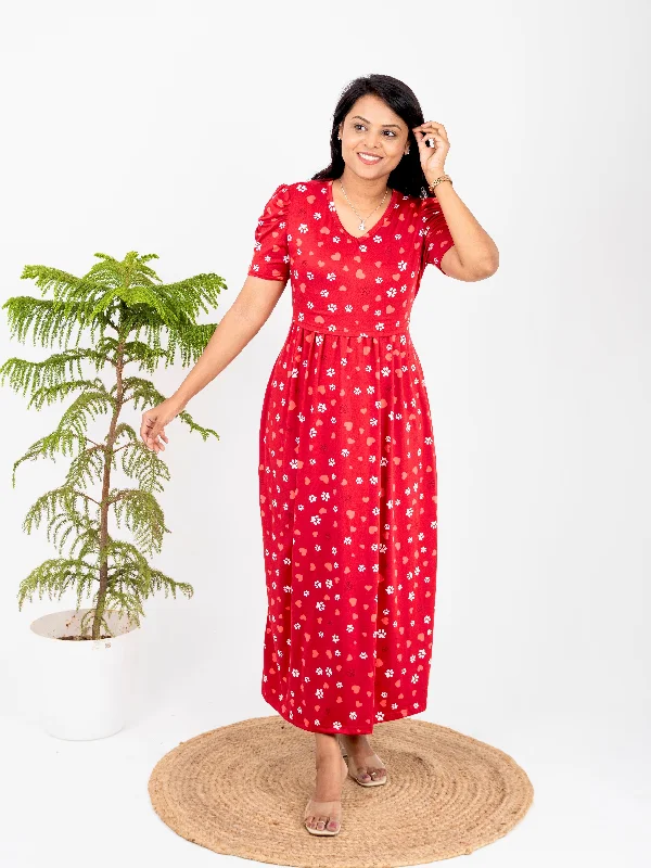 Maternity dress for a baby's first train journey Luxury Maxi Heartly Light Weight Dress
