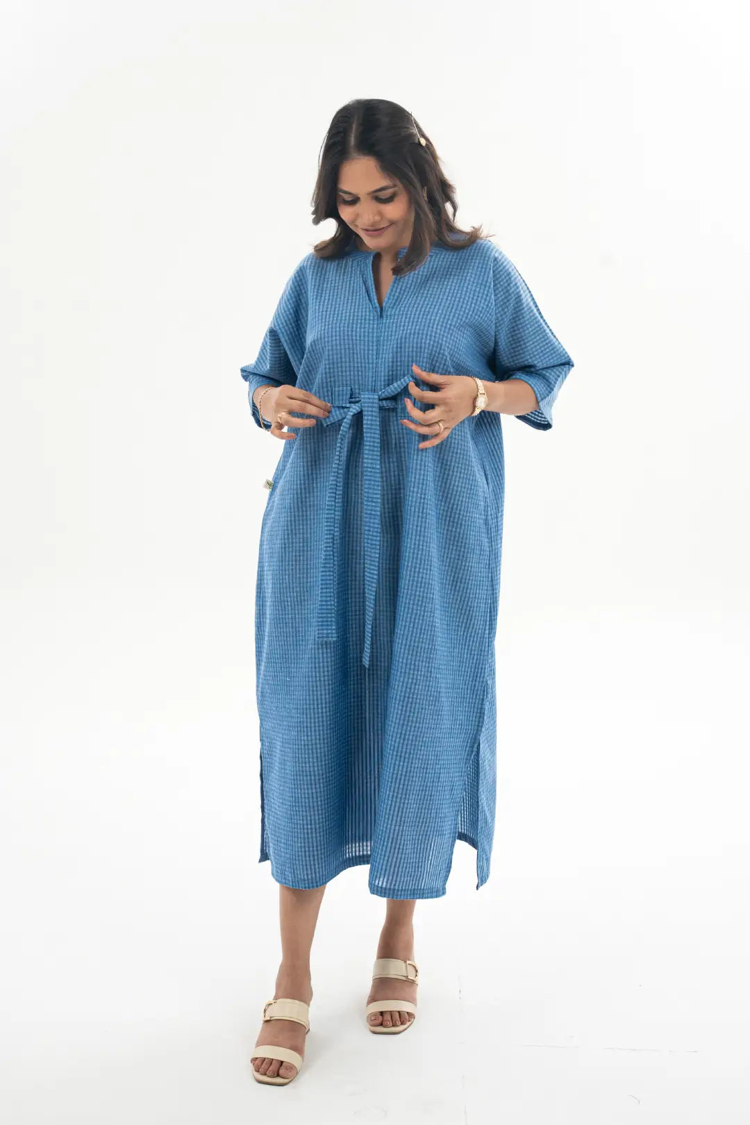 Maternity dress for a baby's first visit to the planetarium Effortless Chic Feeding Kaftan
