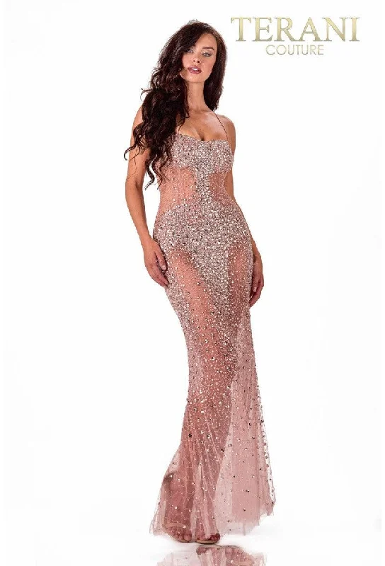 Maternity dress for a baby's first visit to the vegetable garden Terani Couture 2111P4010 Long Formal Prom Dress