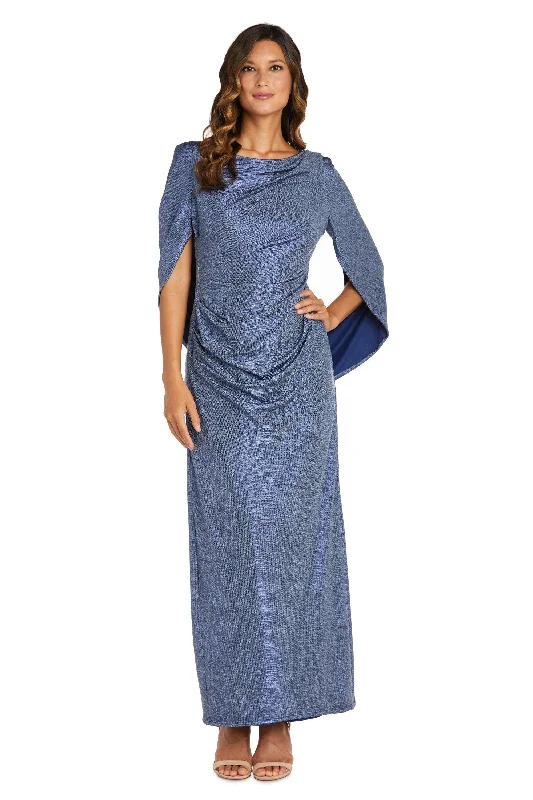 Short - length wedding dresses with a flirty skirt​ R&M Richards 7472 Long Mother Of The Bride Dress
