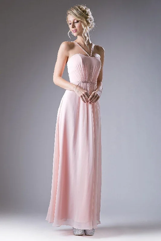 Appliqued wedding dresses with 3D floral designs​ Cinderella Divine CH529 Formal Long Dress Bridesmaid