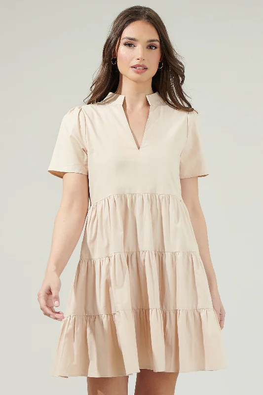 Off - Shoulder Casual Dresses for a Feminine Touch​ Daytona Bay Tiered Mini Dress
