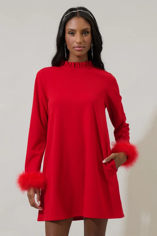 Baby Girl Casual Dresses for a Sweet Look​ Nivea Feather Shift Mini Dress