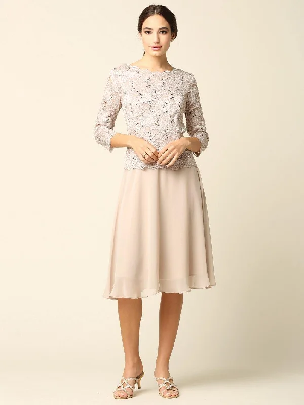 Beach - friendly wedding dresses made of lightweight fabric​ Short Mother of the Bride Dress Sale