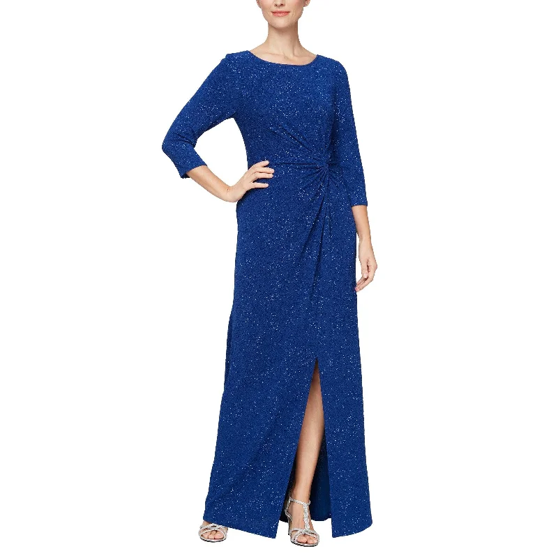Bohemian style maternity dress for beach weddings Alex Evenings AE8125884 Long 3/4 Sleeve Formal Dress