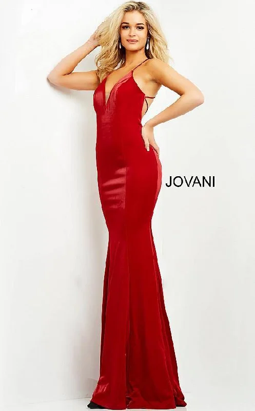Maternity dress for a baby's dedication Jovani 68463 Prom Long Spaghetti Strap Formal Gown B
