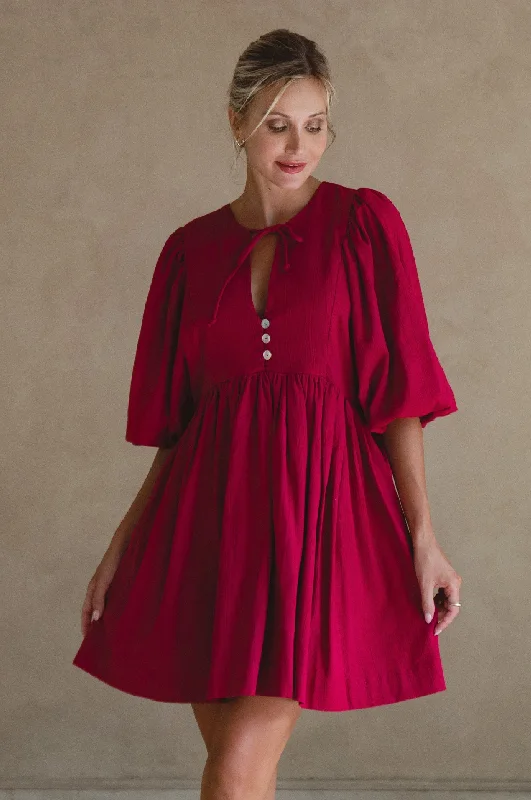 Picnic - Ready Casual Dresses in Bright Colors​ Maribelle Baby Doll Linen Dress