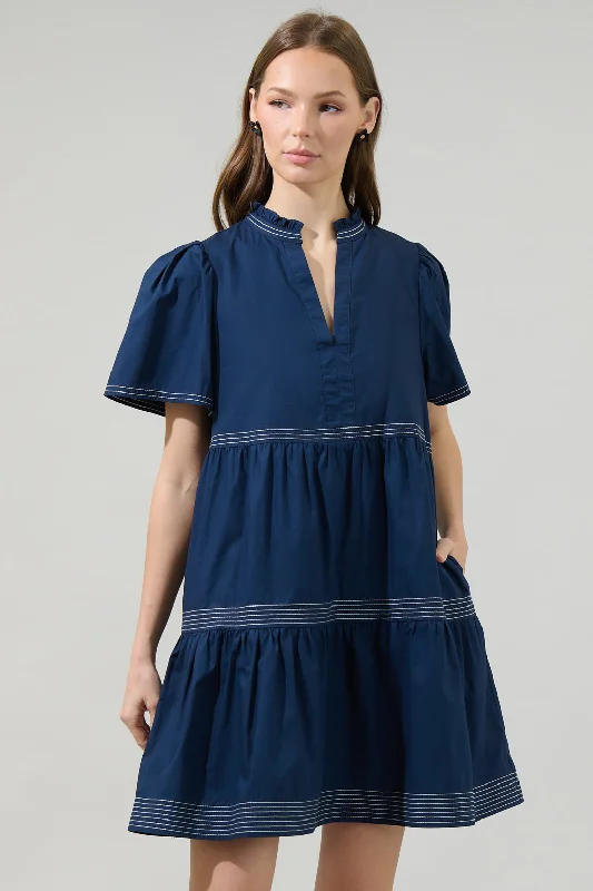 Child - Sized Casual Dresses with Cute Designs​ Betty Poplin Tiered Mini Dress