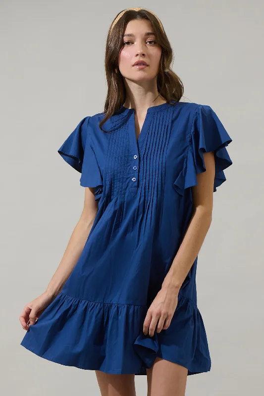 Concert - Wear Casual Dresses with a Fun Style​ Lizzy Pleated Ruffle Mini Dress
