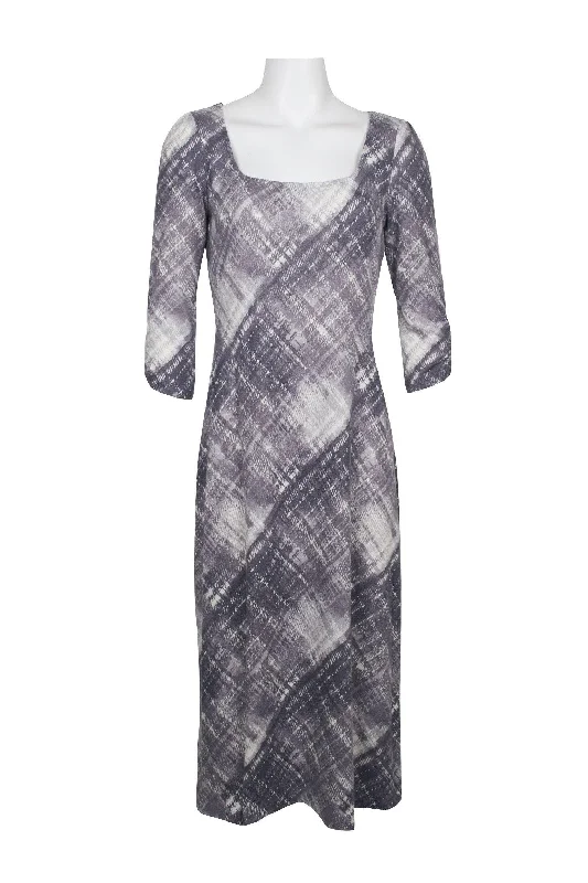 Maternity dress for a baby's first visit to the informal garden Connected Apparel Long 3/4 Sleeve Formal Dress