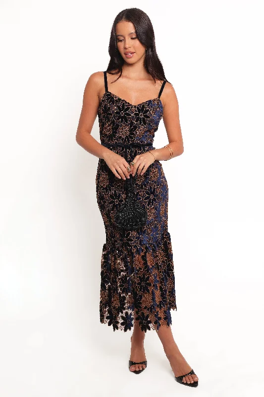 Midi dresses with empire waists for a flattering maternity option Alara Midi Dress - Navy