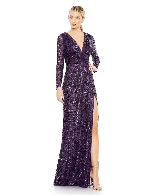 Wedding dresses with a sweetheart - neck and a corseted back​ Mac Duggal 26490 Prom Long Sleeve Formal Dress