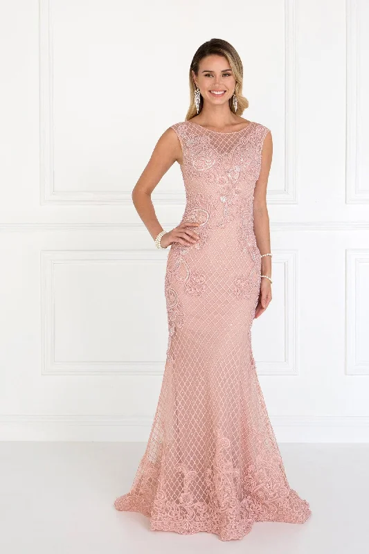 Empire - line wedding dresses with a ruffled skirt​ Prom Formal Evening Mermaid Long Lace Dress