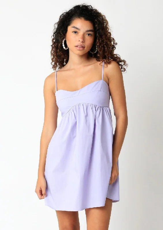 Post - Partum Casual Dresses for New Moms​ Vali Lilac Babydoll Cami Mini Dress