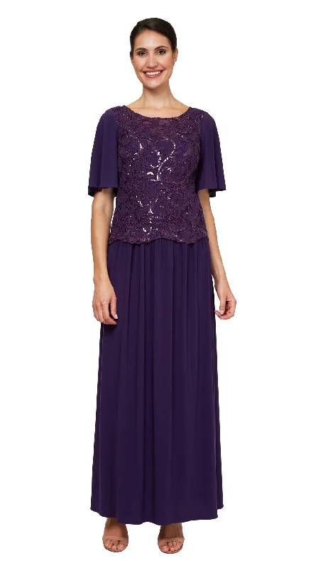Sheer - panel wedding dresses with a touch of elegance​ Le Bos Long Plus Size Formal Beaded Dress Sale 29168