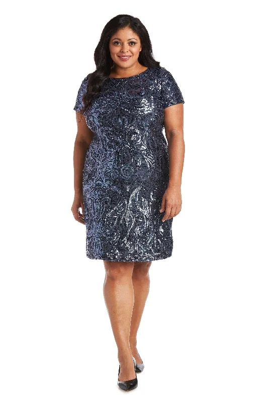 Princess - style wedding dresses with a full skirt​ R&M Richards 5051W Short Mother Of The Bride Dress Sale