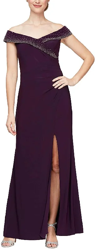 Two - piece wedding dresses with a crop top​ Alex Evenings AE81351553 Long Mother of the Bride Dress