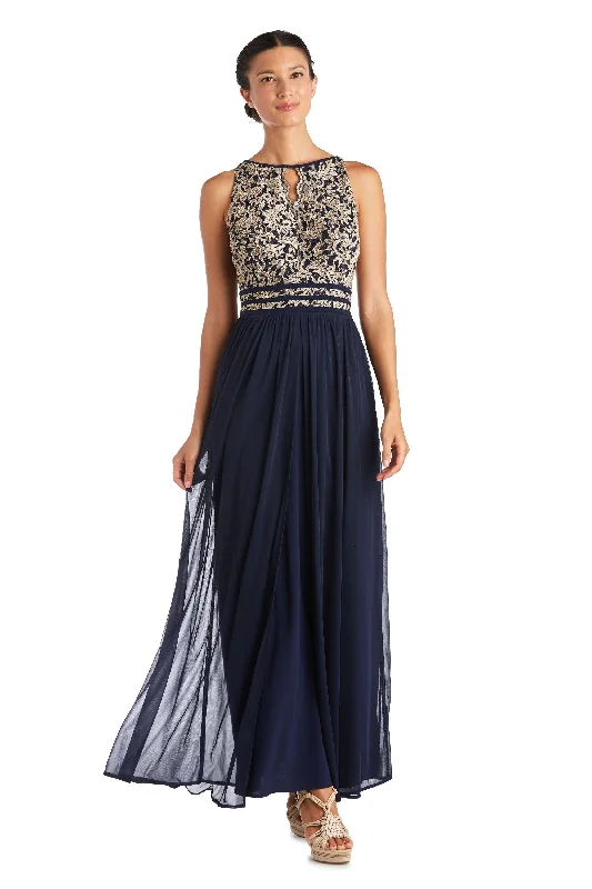 Two - piece wedding dresses with a crop top​ R&M Richards 7275 Mother Of The Bride Long Dress