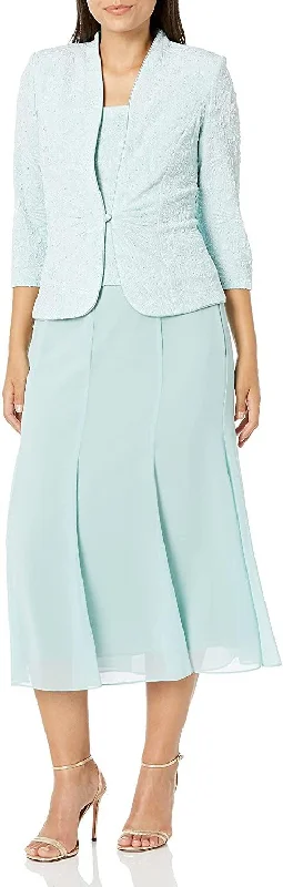 Halter - neck wedding dresses with a unique neckline​ Alex Evenings AE125814 Formal Jacket Dress