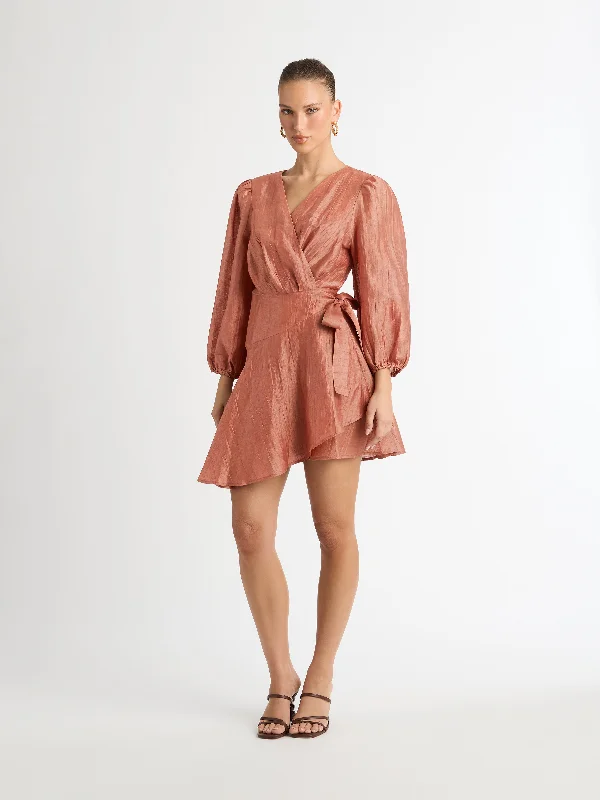 Linen mini dresses for a breathable summer option LEAH MINI DRESS