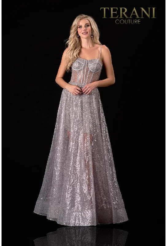 Maternity dress for a baby's first visit to the rock garden Terani Couture 2111P4071 Prom Formal Sexy Long Dress