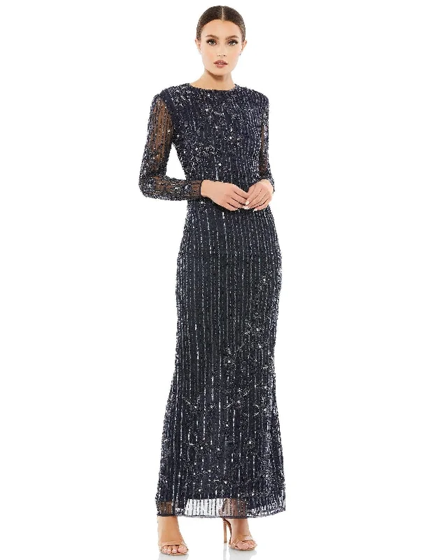 Sleeveless wedding dresses with a beaded belt​ Mac Duggal Mother of the Bride Long Gown Sale