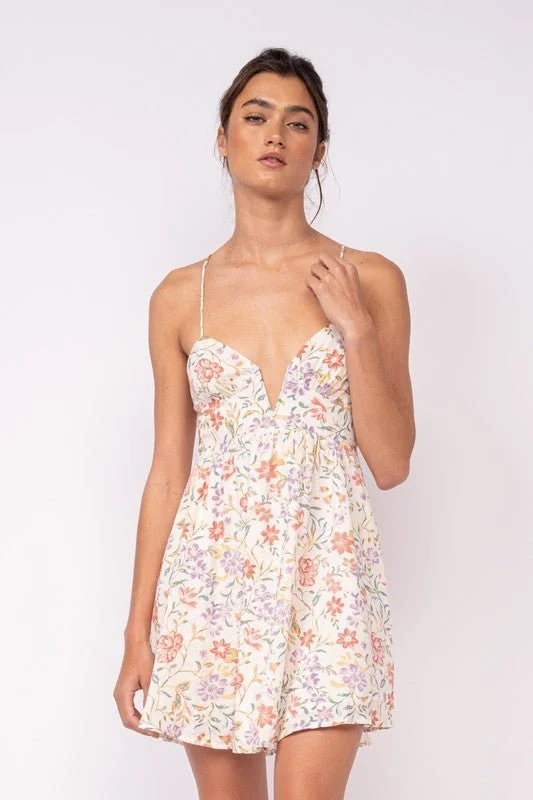 Neon - Colored Casual Dresses for a Trendy Look​ Lucia White Floral Corset Cami Dress
