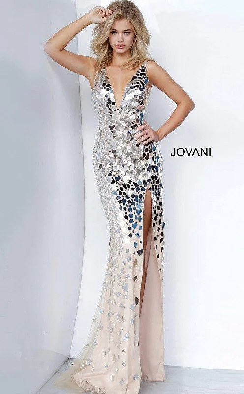 Maternity dress for a baby's first visit to the formal garden Jovani 02479 Long Sleeveless Prom Dress