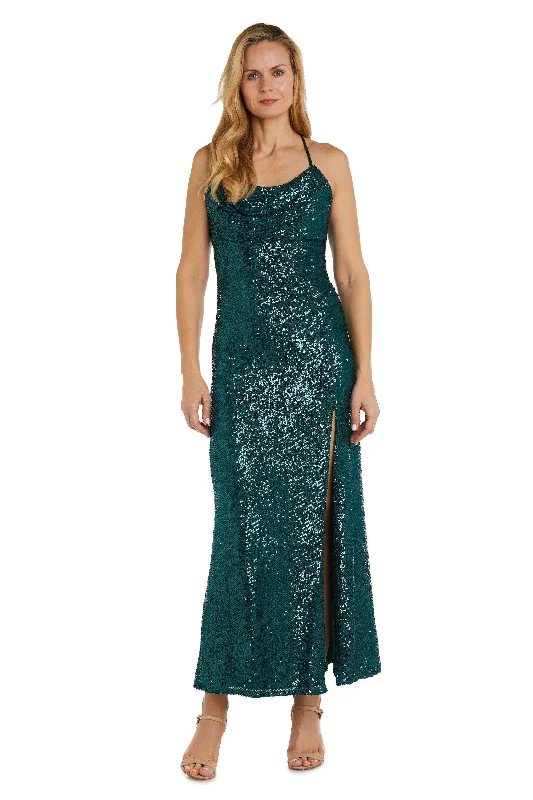 High - low hem wedding dresses for a trendy twist​ Nightway Long Formal Petite Evening Dress 21936PA