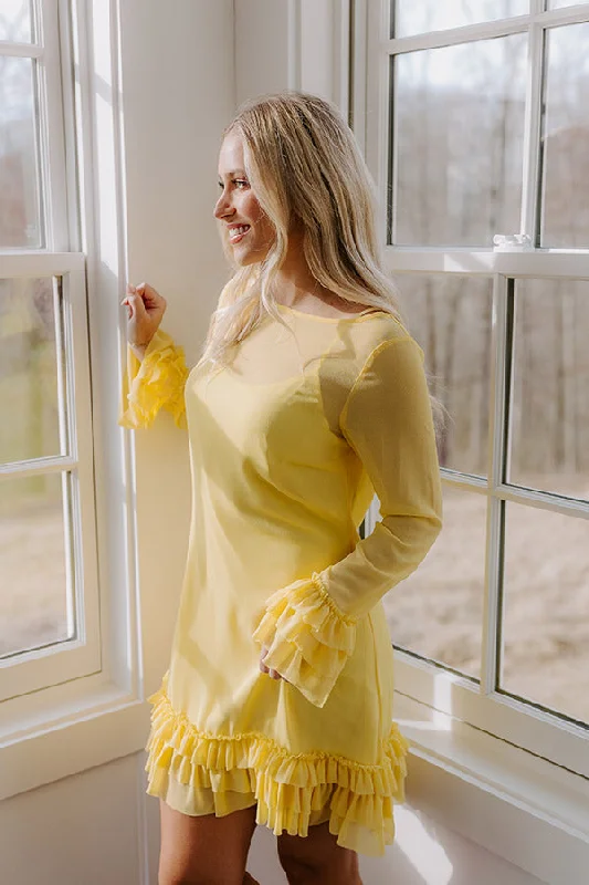 Mini dresses with empire waists for a flattering fit Sunny Views Chiffon Mini Dress