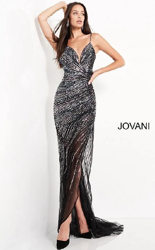 Modern minimalist wedding dresses with clean lines​ Jovani 1160 Long Formal Prom Dress