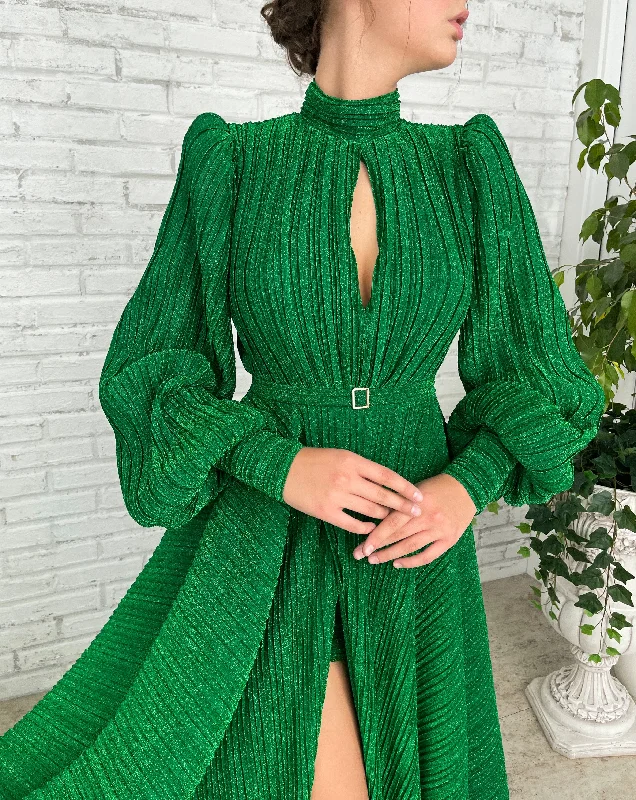 Ruffled mini dresses for a romantic touch Emerald Femme Gown