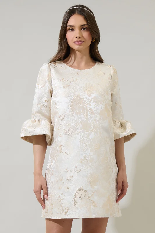 Fair Isle - Patterned Casual Dresses for a Festive Look​ Lola Jacquard Aria Shift Mini Dress