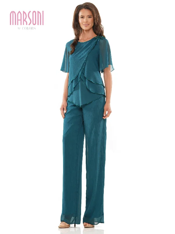 Ballroom - ready wedding dresses with a large skirt​ Marsoni Formal Mother of the Bride Pant Suit M321