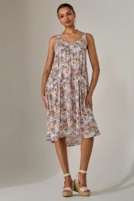 Midi dresses with animal prints for a bold and confident appearance A-Line Pocket Smock Dress, Multi Abstract Midi dresses with animal prints for a bold and confident appearance A-Line Pocket Smock Dress, Multi Abstract