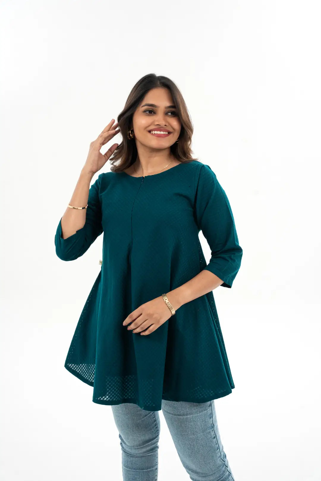 Maternity dress for a tea party Sculpted Feeding Peplum