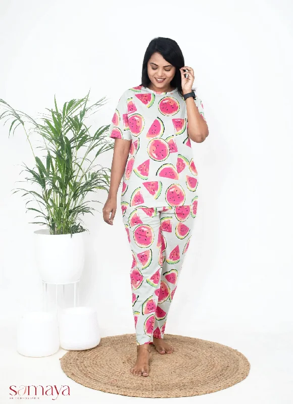 Maternity dress for a baby's first train journey Watermelon Pant Set Non feeding