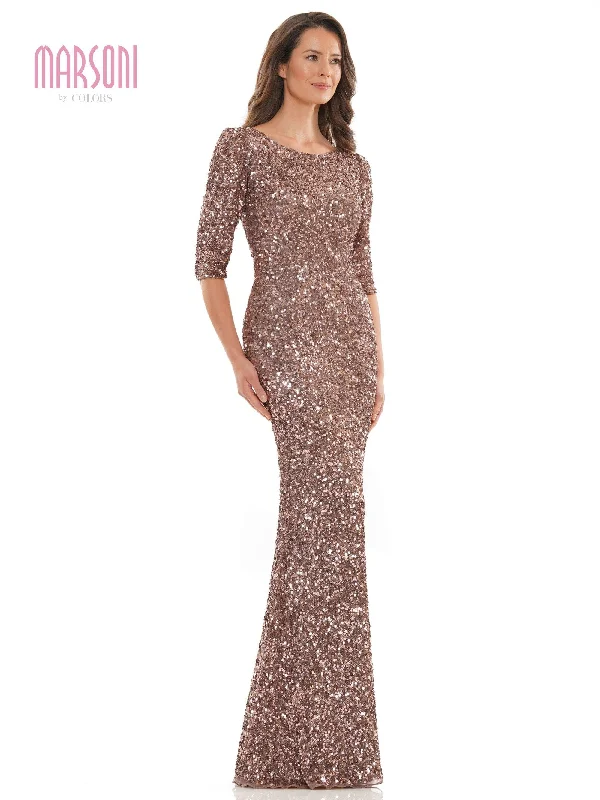 Maternity dress for a baby's first visit to the flower garden Marsoni Long Mother of the Bride Formal Gown 1198
