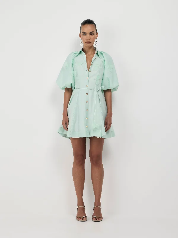 Mini dresses with belted waists for a defined silhouette ROSE GARDEN MINI DRESS