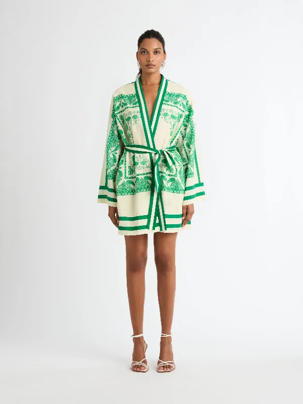 Mini dresses with pleated skirts for a classic look OPHELIA KIMONO DRESS