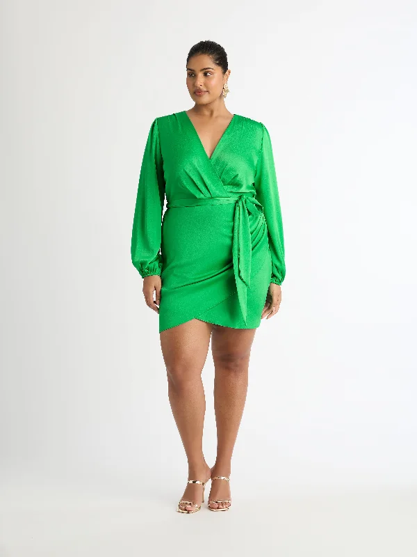 Mini dresses with belted waists for a defined silhouette SASKIA DRESS
