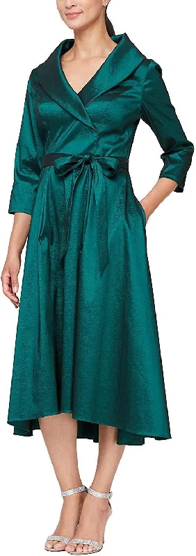 Empire - line wedding dresses with a ruffled skirt​ Alex Evenings AE8266632 Short Formal Dress Sale