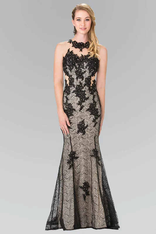 Wedding dresses with a corseted bodice for a cinched waist​ Prom Long Dress Halter Homecoming Mermaid Lace Gown