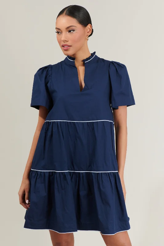 Garden Party Casual Dresses with Floral Motifs​ Candace Tiered Mini Dress