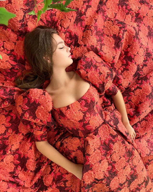 Linen mini dresses for a breathable summer option Autumnal Sunset Gown