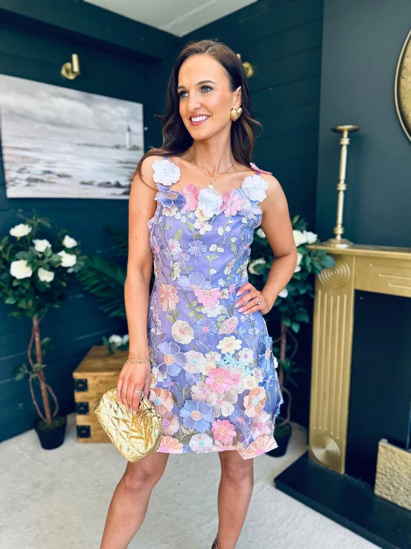 Everyday Dress with Anti - bacterial Properties for Hygiene​ Elizabeth Embellished Occasion Mini Dress Lavender