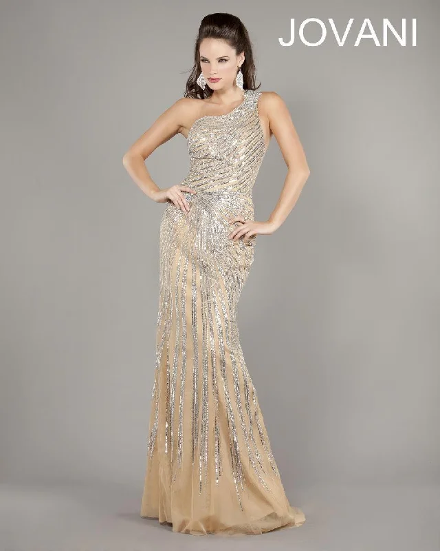 Beach - friendly wedding dresses made of lightweight fabric​ Jovani 2977 Long Fitted Prom Dress
