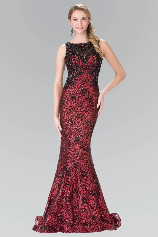 Beach - friendly wedding dresses made of lightweight fabric​ Flower Embellished Long Prom Dress Formal